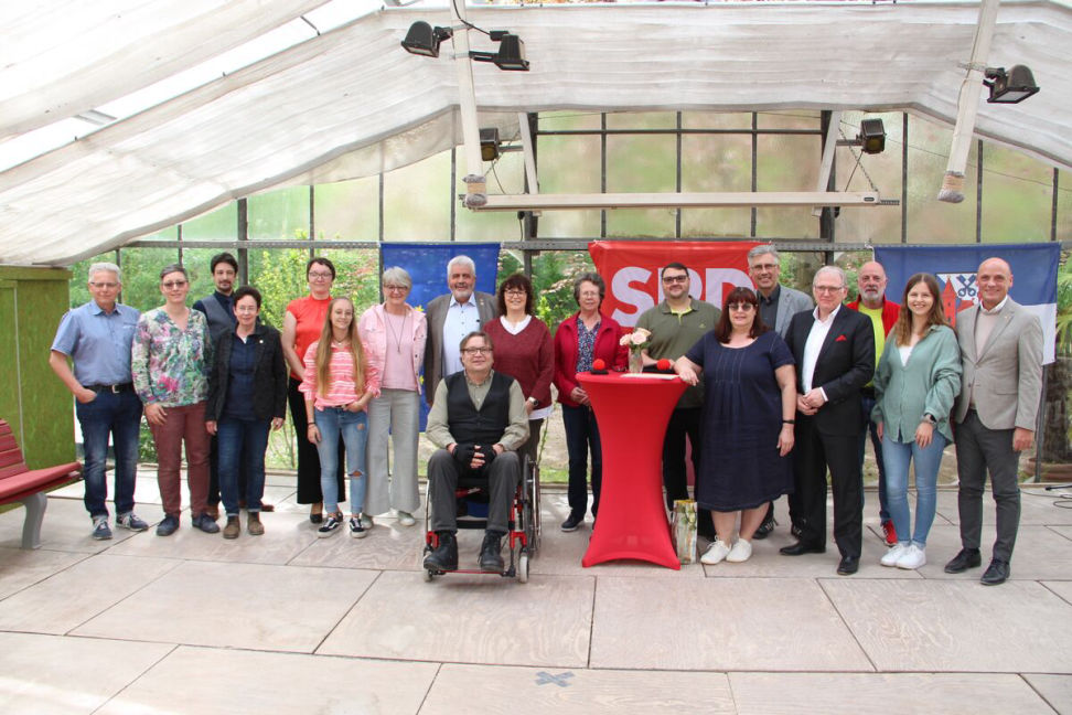 SPD-Gemeinderatswahl-Kandidaten im Glashaus