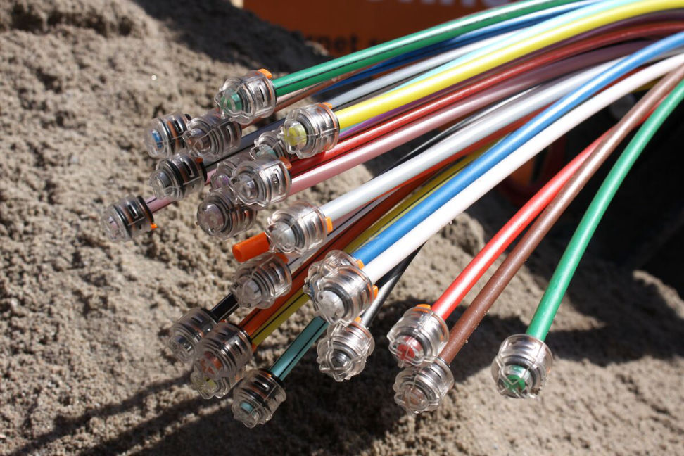 Bunte Glasfaser-Kabel