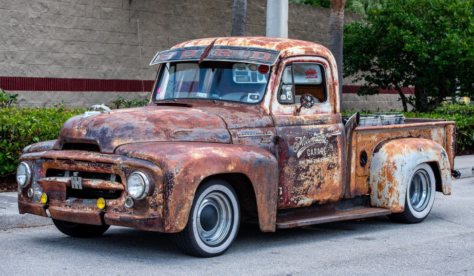 Klassischer Pickup-Truck, angerostet