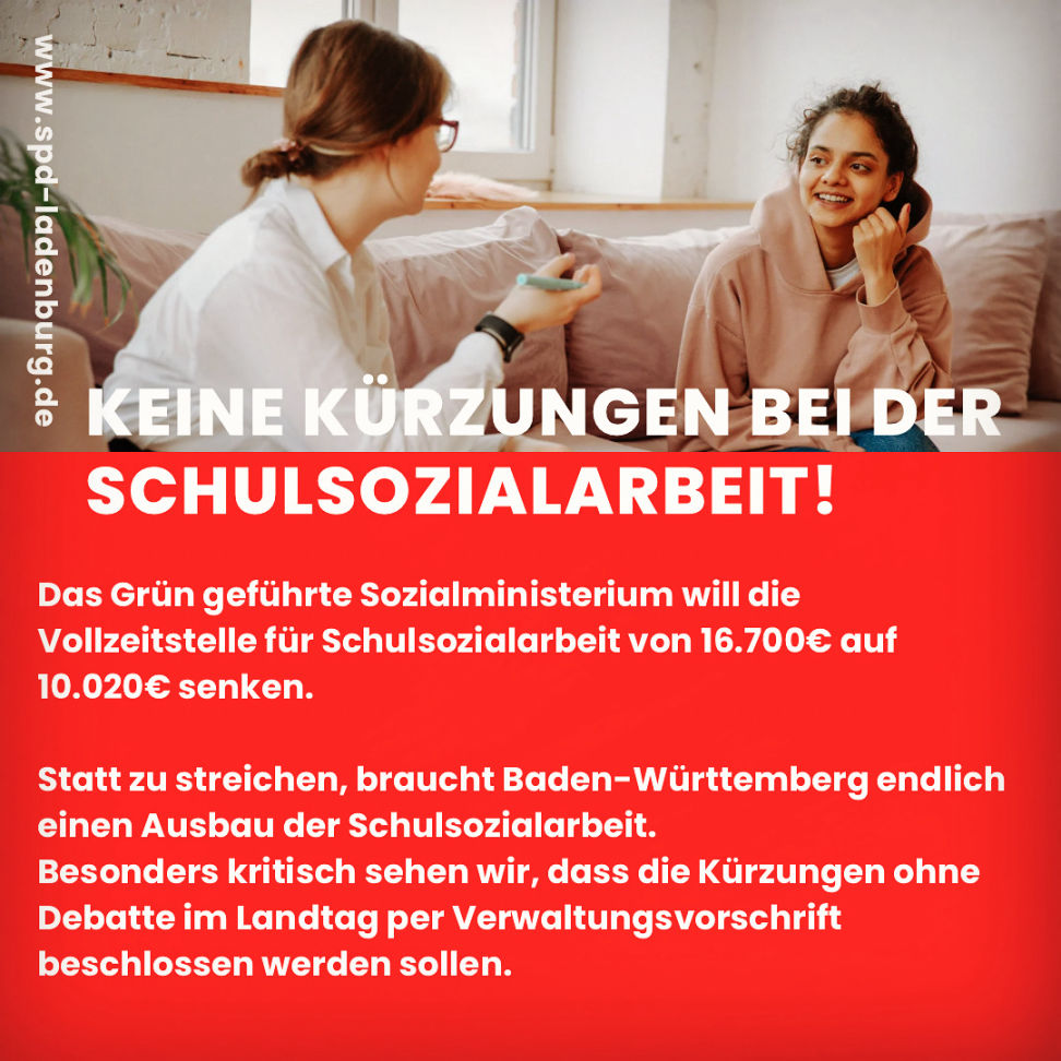 Keine Kürzungen bei der Schulsozialarbeit